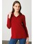 Kadın Polo Yaka Likralı Bluz K.Kırmızı 1