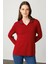 Kadın Polo Yaka Likralı Bluz K.Kırmızı 4
