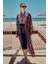 Remsa Tesettür Mayo Üzerine Tek Kaftan Kimono Pareo LACIVERT01 RP029 Tuna 5