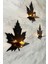Dekoratif Yaprak Desen Duvar Rafı 3 Lü Set (23 Cm) Duvar Mumluğu - Mumluk Raf 1