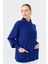 Kadın Dik Yaka Truvakar Kol Kısa Yün Ceket K.s.mavi 5