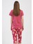 Pamuklu Kadın Kısa Kol Kaprili Pijama Takım , 409085 4