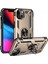 Iphone 14 Kılıf Sofya Yüzüklü Silikon Kapak - Gold Arbkd 2