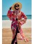 Remsa Tesettür Mayo Üzerine Tek Kaftan Kimono Pareo Oranj RP034 Festival 2