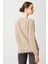 Kadın Sıfır Yaka Kalın Yürütmeli Yün Kazak K.bej 3