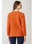 Kadın Sıfır Yaka Verev Taşlı Kazak Turuncu 4