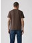 Erkek Standart Fit Basic Kahverengi T-Shirt - 56809-0171 2