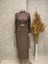 25Y4677 Abiye Full Boncuk ve Pul Detaylı Kolları Kurdeleli - Tane - 25Y4677 - Bronz - 40 1