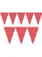 Kırmızı Beyaz Puantiyeli Üçgen Flama 2 Mt, Doğum Günü ve Parti Dekorasyonu 1
