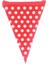 Kırmızı Beyaz Puantiyeli Üçgen Flama 2 Mt, Doğum Günü ve Parti Dekorasyonu 2