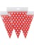 Kırmızı Beyaz Puantiyeli Üçgen Flama 2 Mt, Doğum Günü ve Parti Dekorasyonu 3