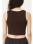 Sıfır Kol Crop Tişört (Bordo) 2