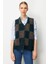Kadın Pıtırcık Çiçekli Patchwork Keçe Yün Yelek Yeşil_k.g.kurusu 1