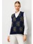 Kadın Pıtırcık Çiçekli Patchwork Keçe Yün Yelek O.haki 2
