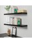 Lack Venge Duvar Rafı 110X26 cm Ayaksız Dekoratif Salon Ofis Rafı 6