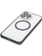 Iphone 15 Pro Max Kılıf Metal Bumper Magneticsafe Kapak - Lacivert Arbkd 5