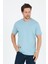 Erkek Pamuk Bisiklet Yaka Kısa Kollu Düz T-Shirt Rahat ve Şık Günlük Erkek Tişört 0169 3