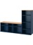 Tv Ünitesi, Mavi-Siyah, 216X38X140 cm 1