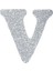 Gümüş Renkli Yapışkanlı V Harfi, 9 Cm, Dekoratif ve Şık Tasarım 1