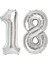 Gümüş 70CM Folyo Balon, 18. Doğum Günü Kutlaması Için Harika Seçenek 1