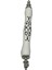 Porselen Kulp Siyah Osmanlı Desenli 128MM(12.8CM) Ayakları Krom Mobilya Çekmece Kapak Kulbu 2