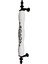 Porselen Kulp Siyah Taç Desenli 128MM(12.8CM) Ölçüsünde Ayakları Siyah Mobilya Kapak Çekmece Kulbu 1