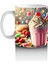 Çocuklara Sütü Sevdiren Renkli Şekerlerle Süslenmiş Milkshake Desenli Kupa Bardak 1