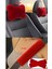 Kırmızı Peluş Oto Boyun Yastığı + Emniyet Kemeri Pedi – 4’lü Set – Sportif & Şık Tasarım 1
