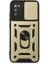 Samsung Galaxy A03S Kılıf Pars Lens Yüzüklü Silikon - Gold Arbkd 1