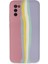 Samsung Galaxy A03S Kılıf Ebruli Lansman Silikon - Pembe-Lila Arbkd 1