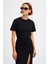 Kadın %100 Organik Pamuk Relaxed Fit Yuvarlak Yakalı Beyaz T-Shirt 4