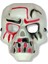 Renkli Kafatası Maskesi, Parti Aksesuar, 30X22 Cm, Beyaz Üzeri Eğlenceli Tasarım 1