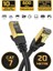 20 Metre 20MT Yeni Nesil RJ45 Kablo CAT7U/FTP Altın Kaplama Korumalı 10 Gigabit/s Ağ Lan Ethernet Kablosu 600 Mhz Premium Metal Zırhlı RJ45 Kablo 1
