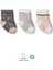 3'lü Penye Kız Soket Çorap BS10112 Gri 1