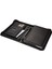 - 5250 Ajanda Tarihsiz Kareli 17X24 cm Defterli 160 Yapraklı Fermuarlı Hesap Makineli Suni Deri Organizer,siyah 1
