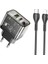 Hoco N34 PD20W Usb+Type-C + iPhone Lightning Kablo Hızlı Şarj Adaptör SETI-(5775 - CHT9982-4702 1