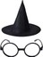 Harry Potter Büyücü Şapkası ve Harry Potter Büyücü Gözlüğü Siyah Renk 1