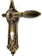 Antika Tarz Dekoratif Pirinç Şato Model Banyo, Wc Kapı Kolu - 262X83 Mm, Antik 1
