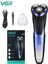 Yıkanabilir Elektrikli Sakal Tıraş Makinesi LCD Ekran Siyah 5
