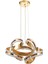 Salvo 35 Cm Dimmer Kumandalı 3 Renk Ledli (SARI-BEYAZ-GÜN IŞIĞI) Modern Sarkıt Avize - Gold 2
