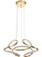 Felin 50 cm Dimmer Kumandalı 3 Renk Ledli (Sarı-Beyaz-Gün Işığı) Modern Sarkıt Avize - Gold 2