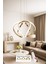 Vira 35 cm Dimmer Kumandalı 3 Renk Ledli (Sarı-Beyaz-Gün Işığı) Modern Sarkıt Avize - Gold 1