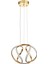 Vira 35 cm Dimmer Kumandalı 3 Renk Ledli (Sarı-Beyaz-Gün Işığı) Modern Sarkıt Avize - Gold 2