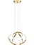 Vira 35 cm Dimmer Kumandalı 3 Renk Ledli (Sarı-Beyaz-Gün Işığı) Modern Sarkıt Avize - Gold 3