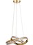 Atom 40 cm Dimmer Kumandalı 3 Renk Ledli (Sarı-Beyaz-Gün Işığı) Modern Sarkıt Avize - Gold 2