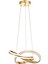 Atom 40 cm Dimmer Kumandalı 3 Renk Ledli (Sarı-Beyaz-Gün Işığı) Modern Sarkıt Avize - Gold 3