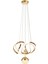 Rumi Tekli Dimmer Kumandalı 3 Renk Ledli (Sarı-Beyaz-Gün Işığı) Modern Sarkıt Avize - Gold 3