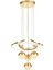 Felin 4'Lü Dimmer Kumandalı 3 Renk Ledli (Sarı-Beyaz-Gün Işığı) Modern Sarkıt Avize - Gold 3
