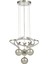 Felin 4'Lü Dimmer Kumandalı 3 Renk Ledli (Sarı-Beyaz-Gün Işığı) Modern Sarkıt Avize - Krom 3