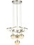 Felin 4'Lü Dimmer Kumandalı 3 Renk Ledli (Sarı-Beyaz-Gün Işığı) Modern Sarkıt Avize - Krom 4